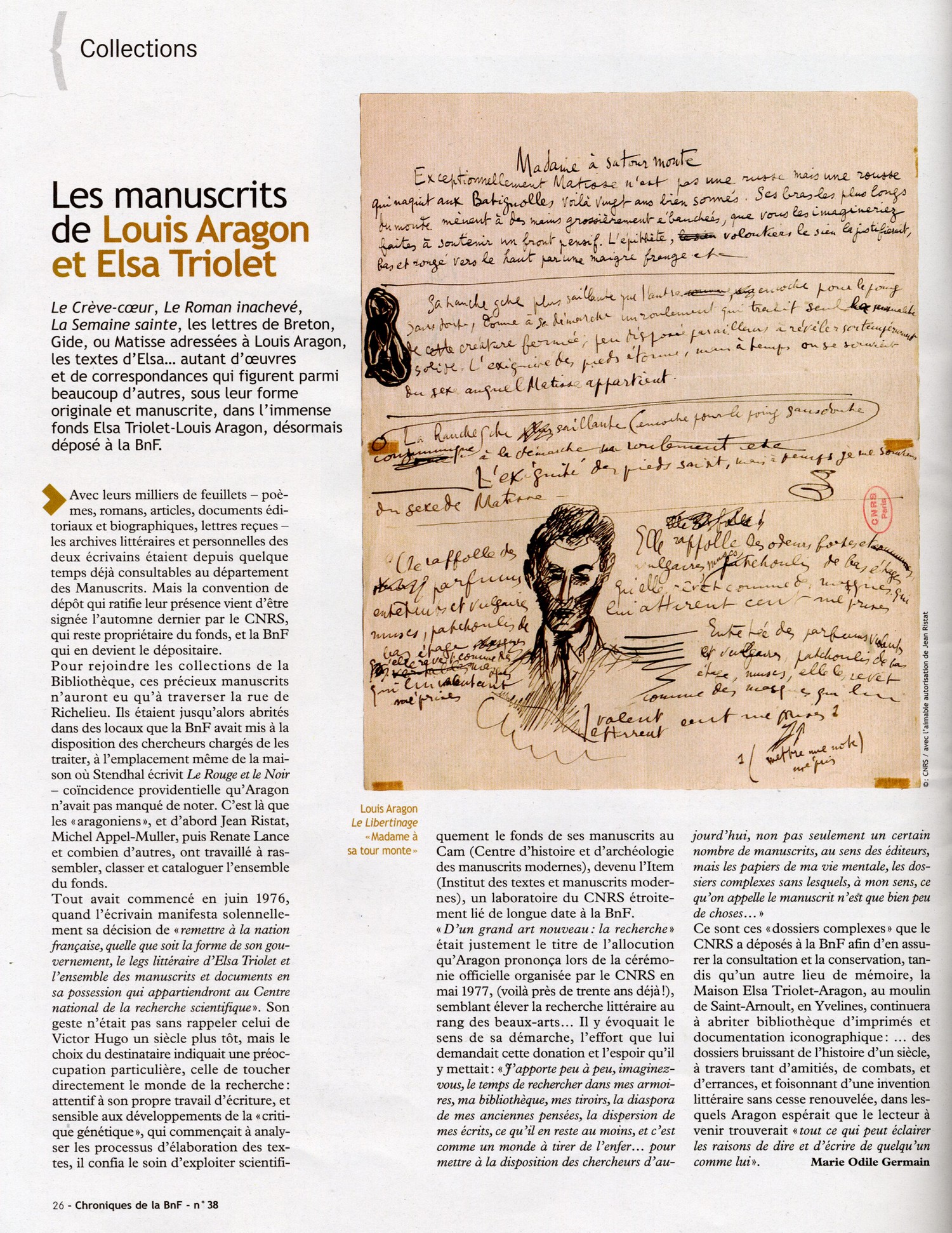 Aragon et Triolet à la BNF