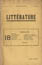 Littérature N°18 couverture